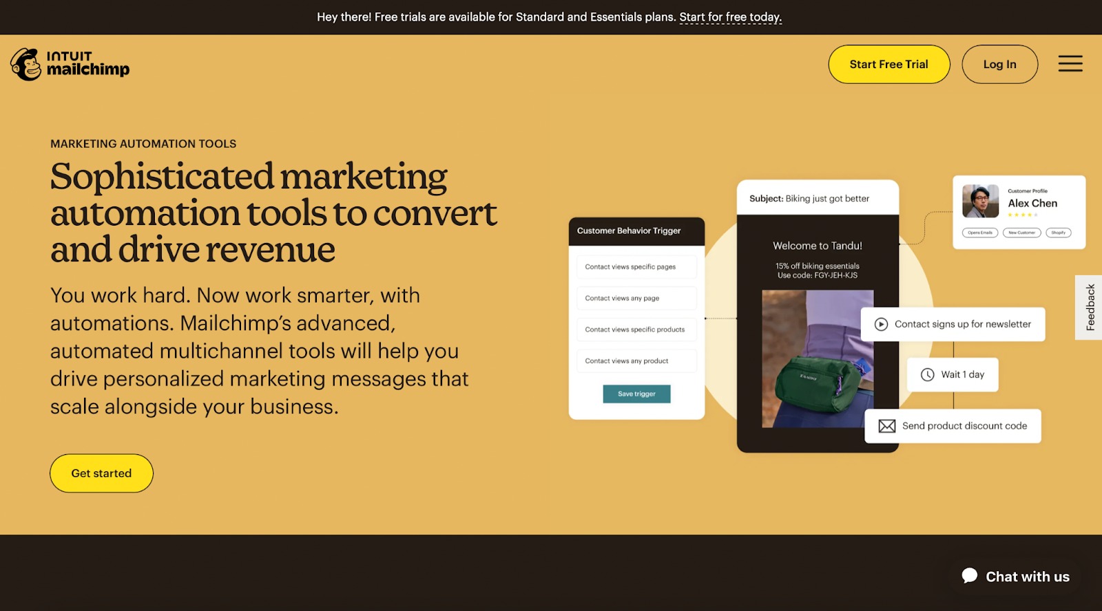 Mailchimp Customer Journey Builder 拖拉式流程編輯器，設定 Email 自動化