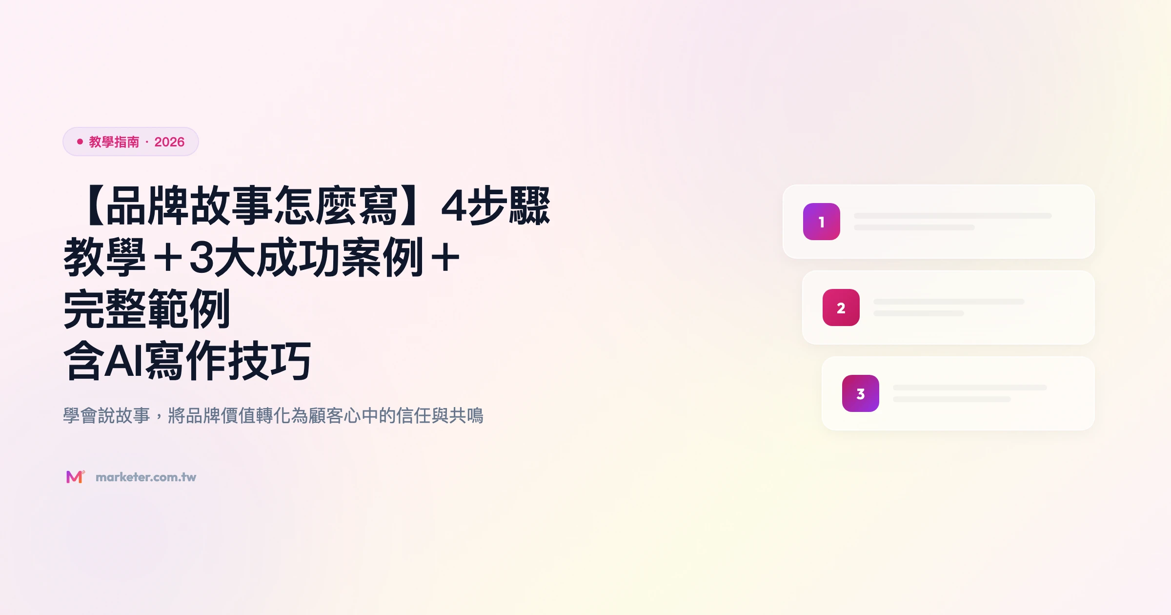 品牌故事 教學指南精選圖片