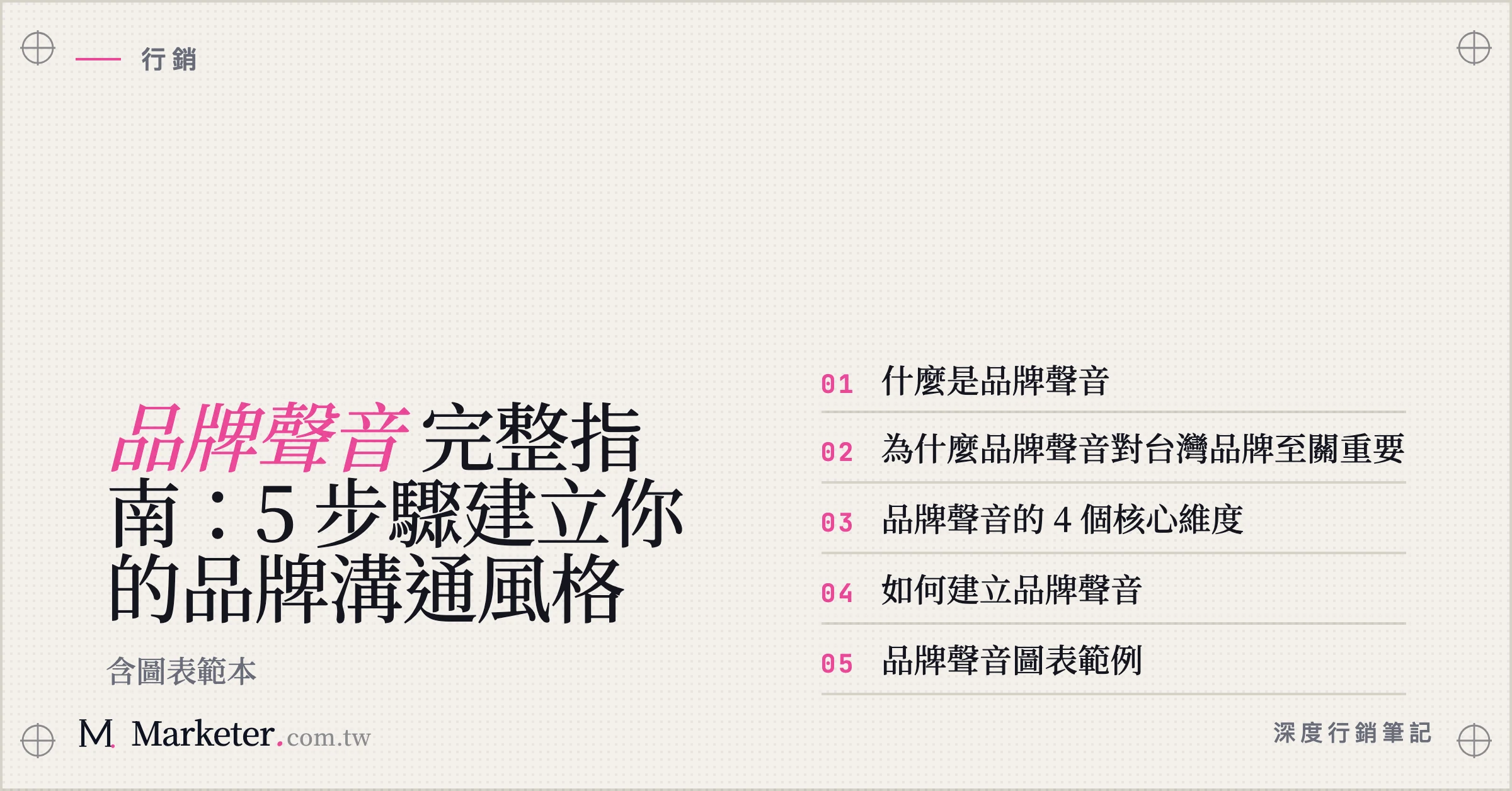 【品牌聲音】完整指南：5 步驟建立你的品牌溝通風格｜含圖表範本