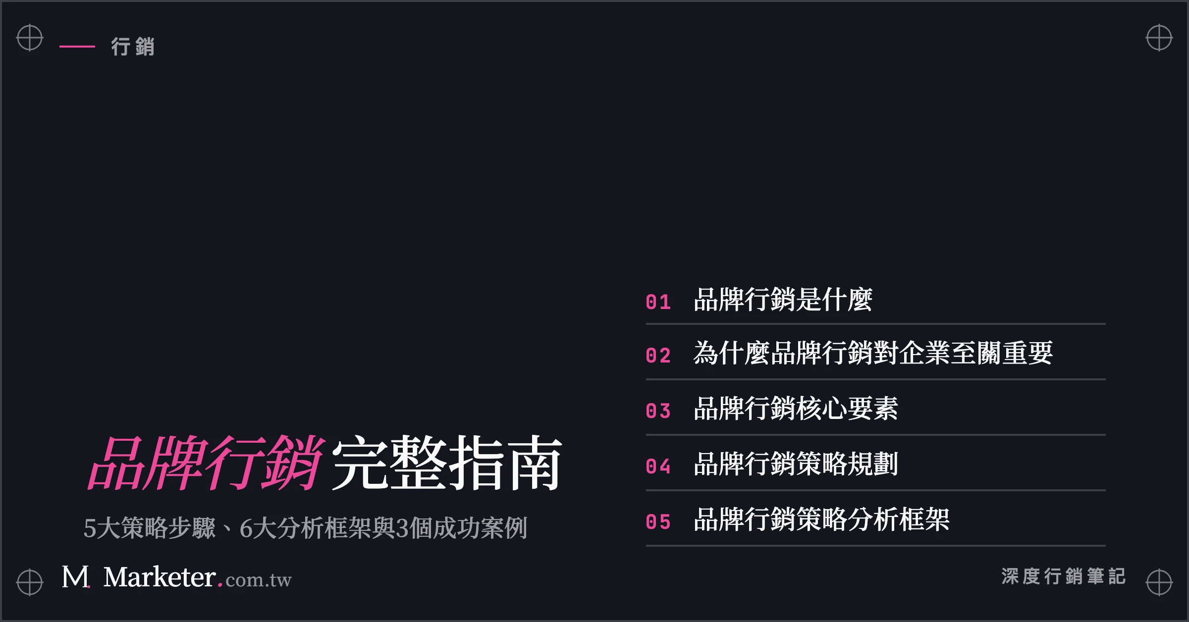 【品牌行銷】完整指南｜5大策略步驟、6大分析框架與3個成功案例