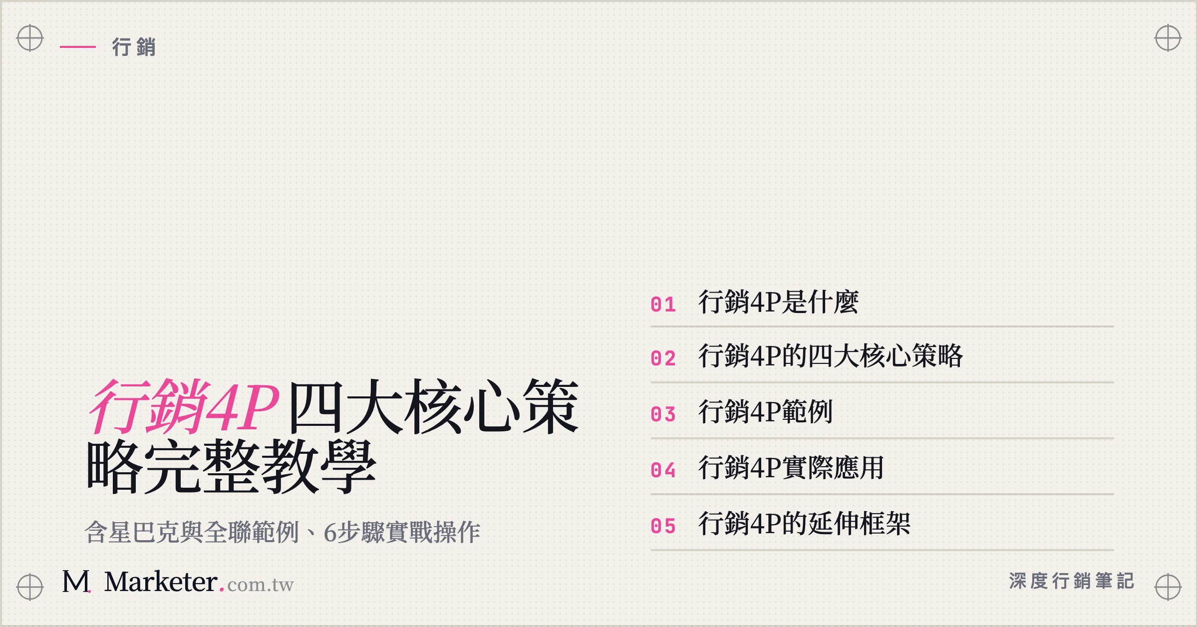 【行銷4P】四大核心策略完整教學｜含星巴克與全聯範例、6步驟實戰操作
